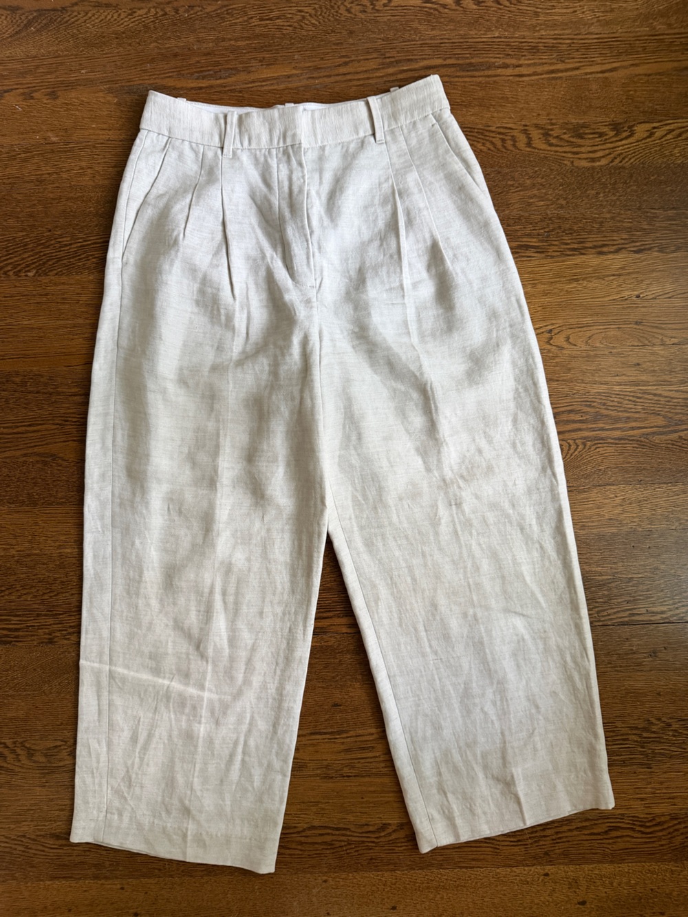 Aritzia women’s The Effortless Pant™ Cropped - Natural Ecru size 8